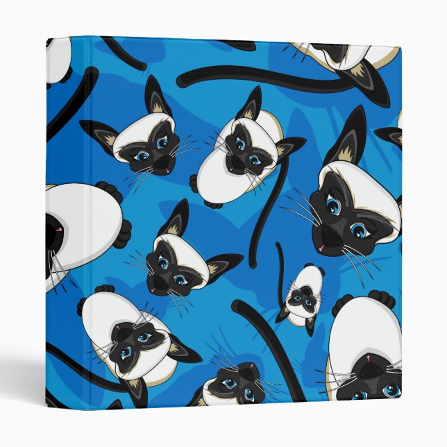 Cute Little Siamese Cat Binder (Front/Spine)