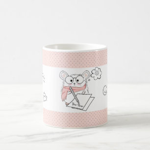 Cute Little Smart Hamster Pink Coffee Mug