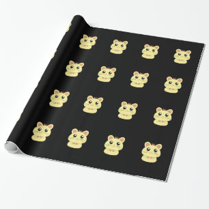 Cute Little Smiling Hamster Kids Wrapping Paper