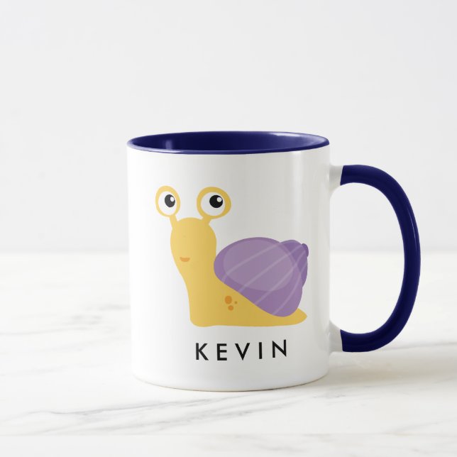 Cute Little Snail Personalized Mug (Right)