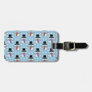 Cute Little Snowmen Pattern Luggage Tag