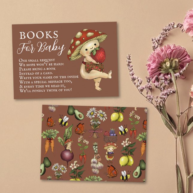 Cute Little Sprout Books for Baby Shower Request Enclosure Card (Creator Uploaded)