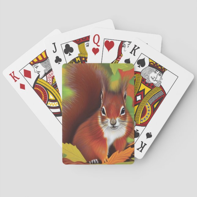 Cute Little Squirrel Playing Card (Back)