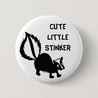 Cute Little Stinker Skunk Print Art Graphic 2 Inch Round Button
