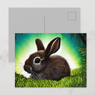Cute Little Storybook Bunny Postcard