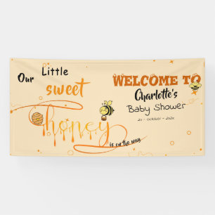 Cute Little Sweet Dripping Honey Baby Shower Banner