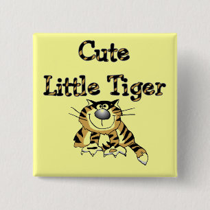 Cute Little Tiger Tshirts and Gifts 2 Inch Square Button