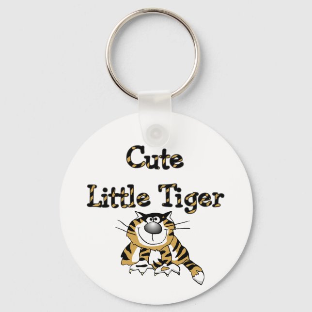 Cute Little Tiger Tshirts and Gifts Keychain (Front)