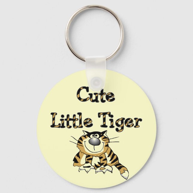 Cute Little Tiger Tshirts and Gifts Keychain (Front)