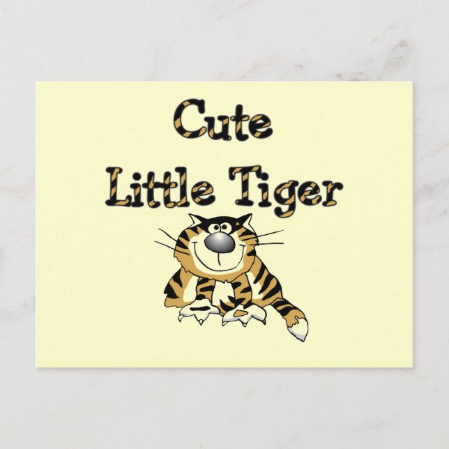 Cute Little Tiger Tshirts and Gifts Postcard (Front)