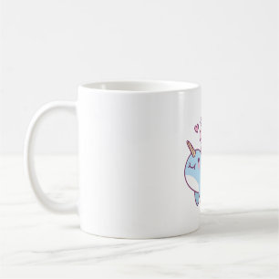 Cute Little Unicorn Riding Narwhal Coffee Mug