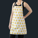 Cute Little Watercolor Chickens Pattern Apron<br><div class="desc">Adorable baby chicks in different poses in repeat pattern.</div>