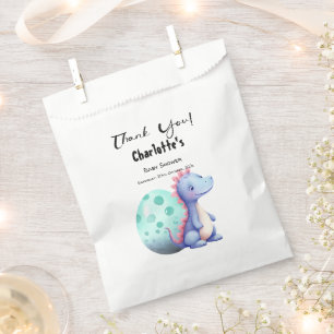 Cute Little Watercolor Dinosaur Baby Shower Favour Bag