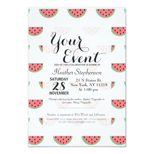 Cute Little Watermelon Pattern Card