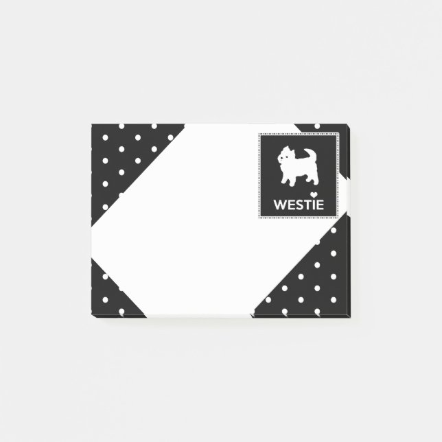 Cute Little Westie - West Highland Terrier Post-it Notes (Front)