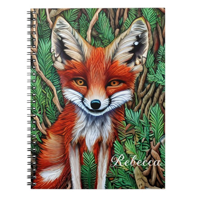 Cute Little wilderness Fox Notebook (Front)