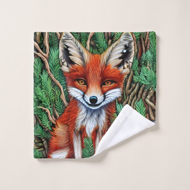 Cute Little wilderness Fox Wash Cloth (Wash Cloth)