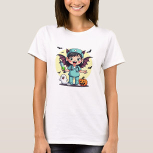 Cute little witch nurse Halloween Premium T-Shirt