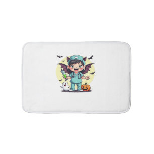 Cute little witch nurse Halloween Premium T-Shirt Bath Mat