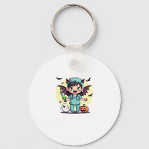 Cute little witch nurse Halloween Premium T-Shirt Keychain