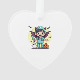 Cute little witch nurse Halloween Premium T-Shirt Ornament
