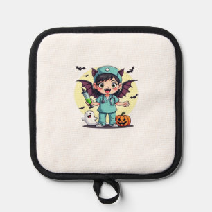 Cute little witch nurse Halloween Premium T-Shirt Pot Holder