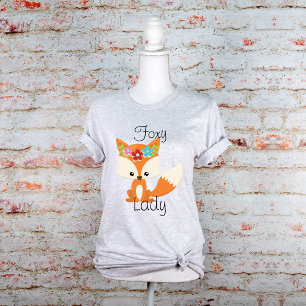 Cute Little Woodland Fox Foxy Lady T-Shirt