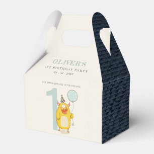 Cute Little Yellow Monster Any Age Birthday Favor Box