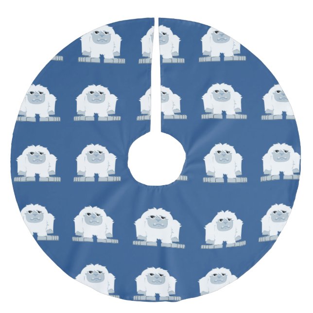 Cute little Yeti Brushed Polyester Tree Skirt (Front)