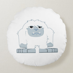 Cute Little Yeti Round Pillow