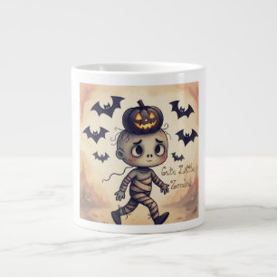 Cute Little Zombie , Halloween Large Coffee Mug
