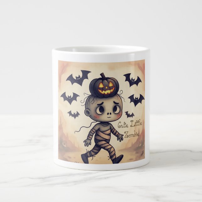 Cute Little Zombie , Halloween  Large Coffee Mug (Front)