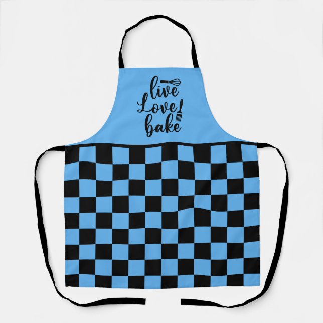 Cute live love bake word art  apron (Front)