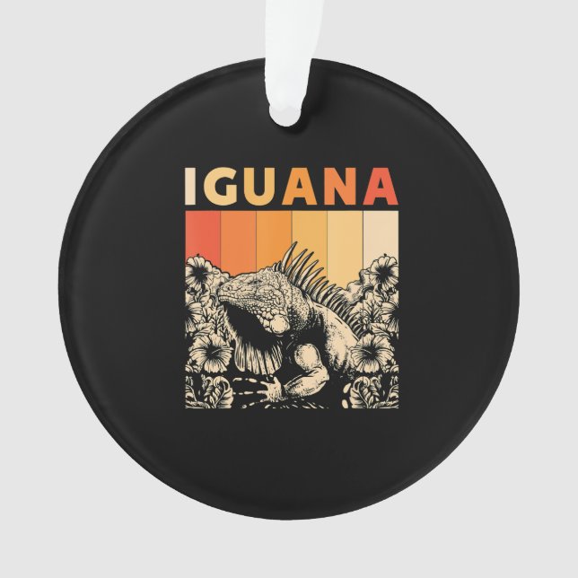 Cute Lizard Iguana Reptil Gift Iguana Ornament (Front)