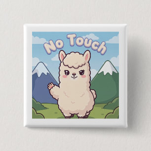 Cute Llama 2 Inch Square Button