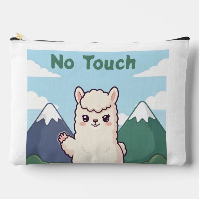 Cute Llama  Accessory Pouch (Front)