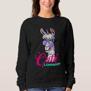 Cute Llama Alpaca Llamas Kids Girls Women Sweatshirt