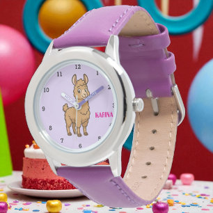 Cute Llama Animal Alpaca Girly Kids Watch