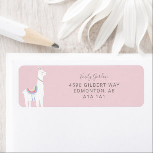 Cute Llama baby shower girl pink and brown