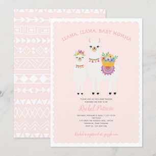 Cute, Llama baby shower Invitation