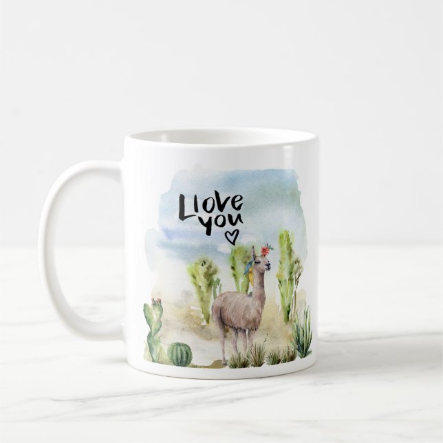 Cute Llama Coffee Mug (Left)
