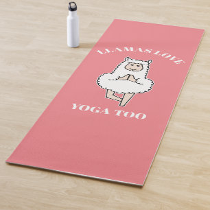 Cute Llama Doing Yoga, Llamas Love Yoga Too Yoga  Mat