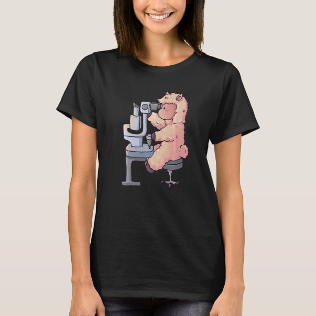 Cute Llama Eye Doctor Optometrist Optician Life Ey T-Shirt (Front)