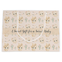 Cute Llama Fiesta Pattern Baby Shower Gift Bag