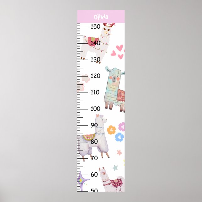 Cute Llama Growth Chart (Front)