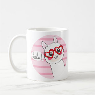 Cute Llama Hola Coffee Mug