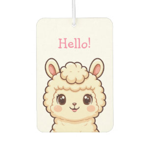 Cute llama illustration design air freshener