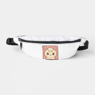 Cute llama illustration design fanny pack