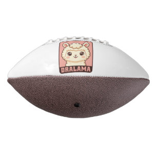 Cute llama illustration design football