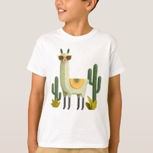 Cute Llama In Sunglasses – Cool Animal Kids T-Shirt